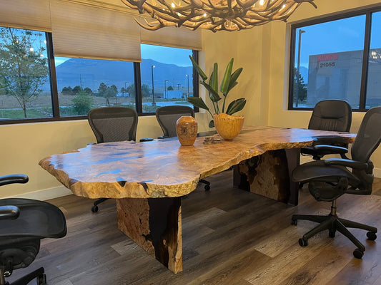 From Tree to Showpiece: The Story Behind Our 800-Pound Live Edge Epoxy Table