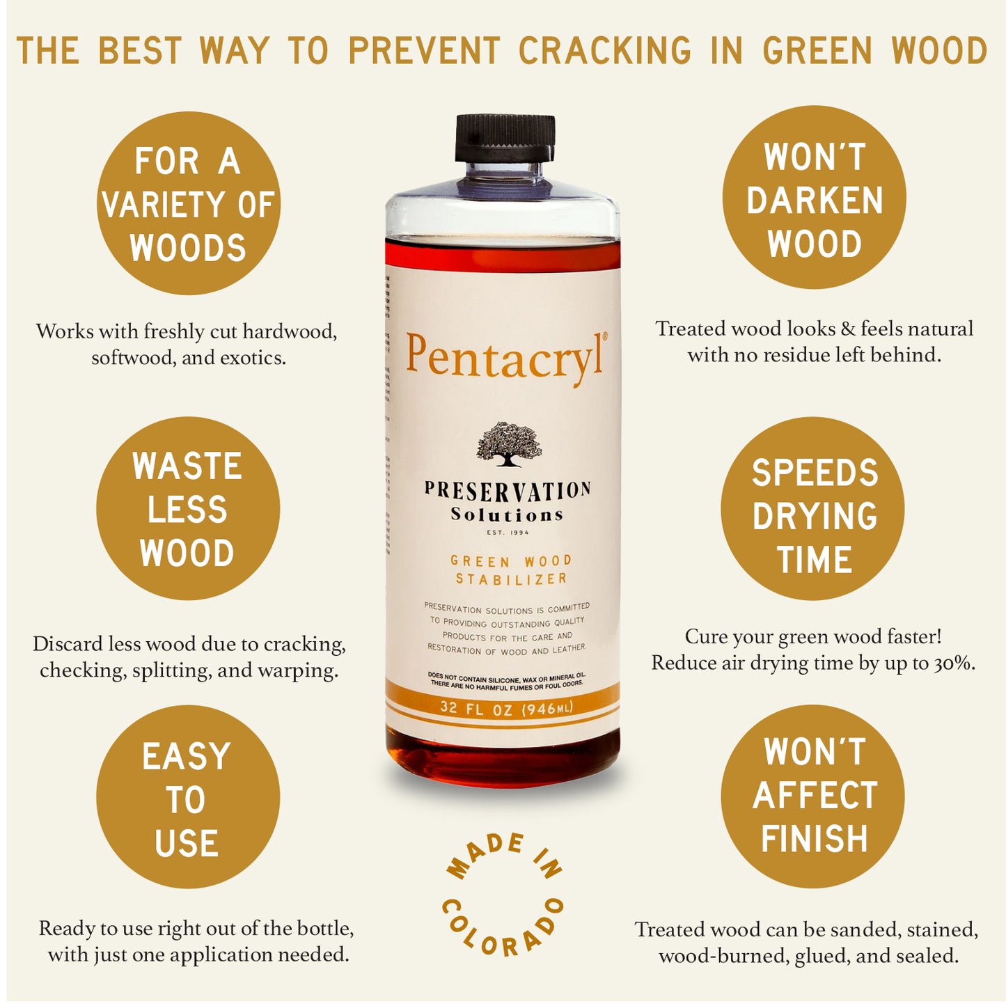 Pentacryl Green Wood Stabilizer